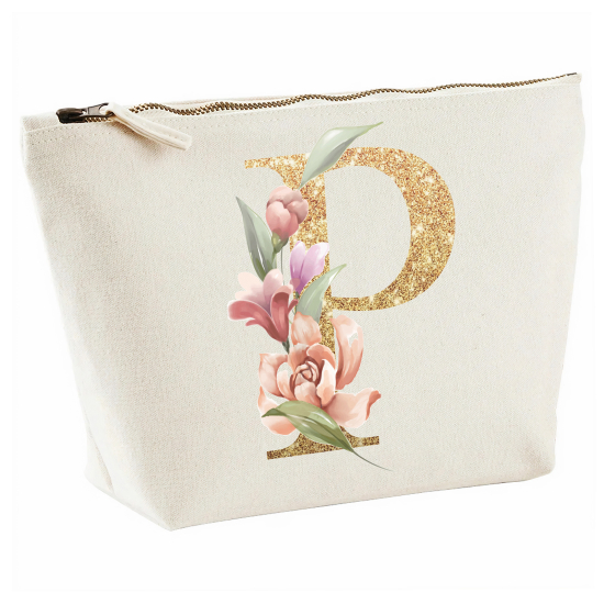 Personalized Monogram Pencil / Pouch - Letter P