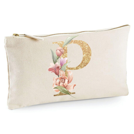 Personalized Monogram Pencil / Pouch - Letter P