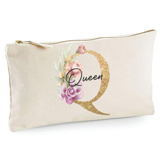 Personalized Monogram Pencil / Pouch - Letter Q