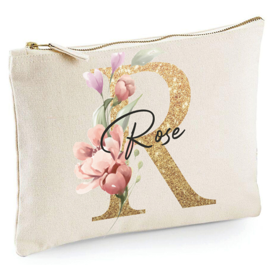 Personalized Monogram Pencil / Pouch - Letter R