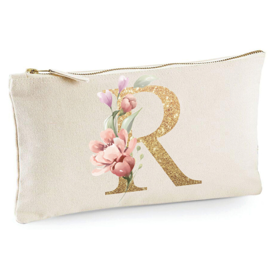 Personalized Monogram Pencil / Pouch - Letter R