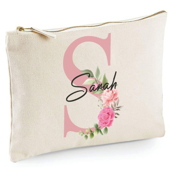 Personalized Monogram Pencil / Pouch - Letter S