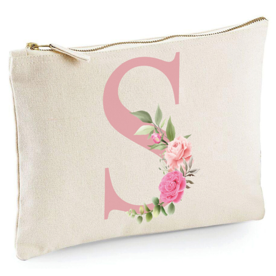 Personalized Monogram Pencil / Pouch - Letter S