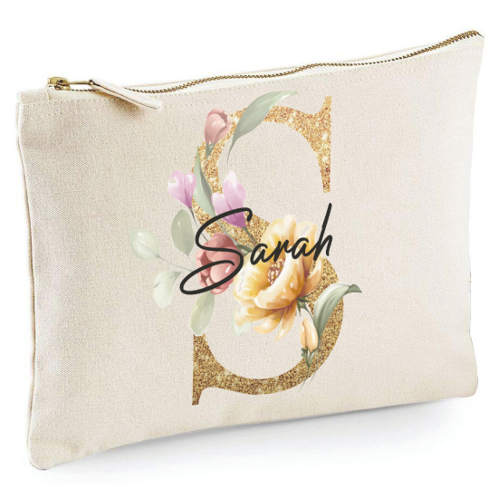 Personalized Monogram Pencil / Pouch - Letter S