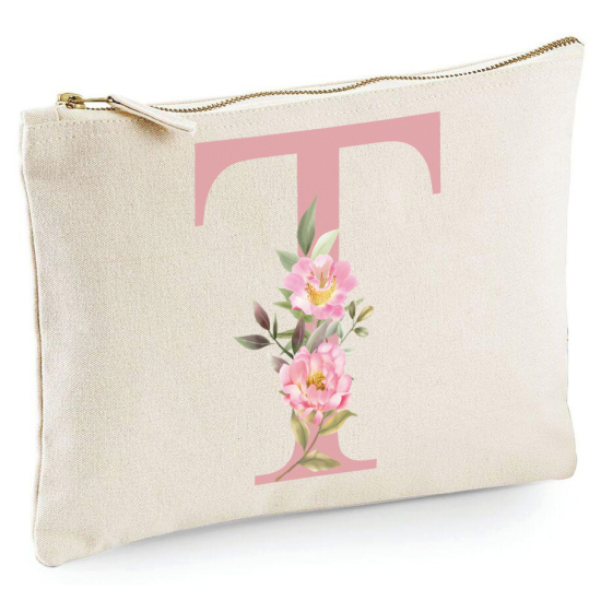 Personalized Monogram Pencil / Pouch - Letter T