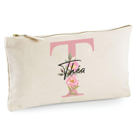 Personalized Monogram Pencil / Pouch - Letter T