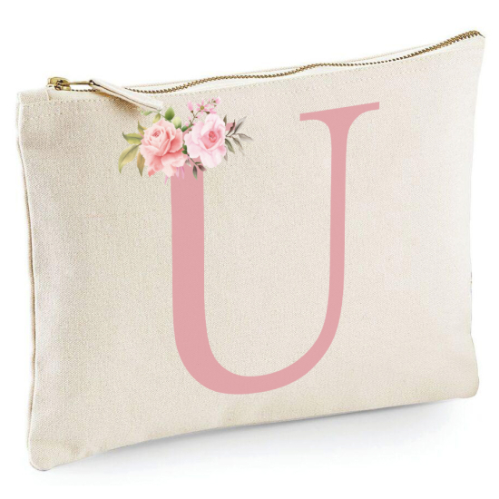 Personalized Monogram Pencil / Pouch - Letter U