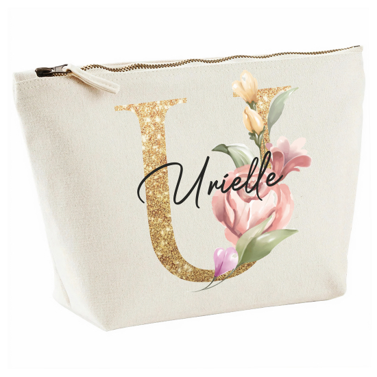 Personalized Monogram Pencil / Pouch - Letter U