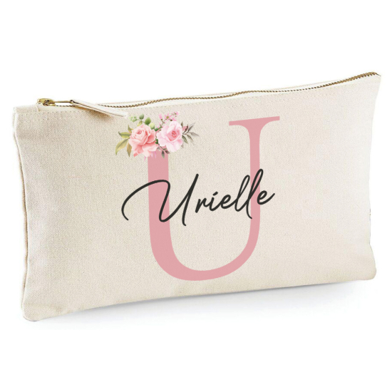 Personalized Monogram Pencil / Pouch - Letter U