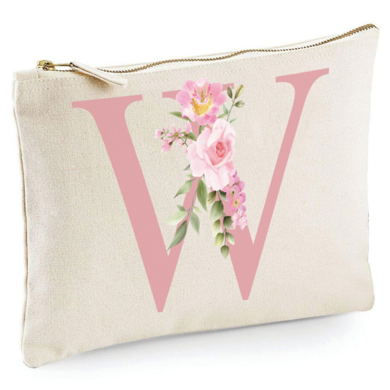 Personalized Monogram Pencil / Pouch - Letter W