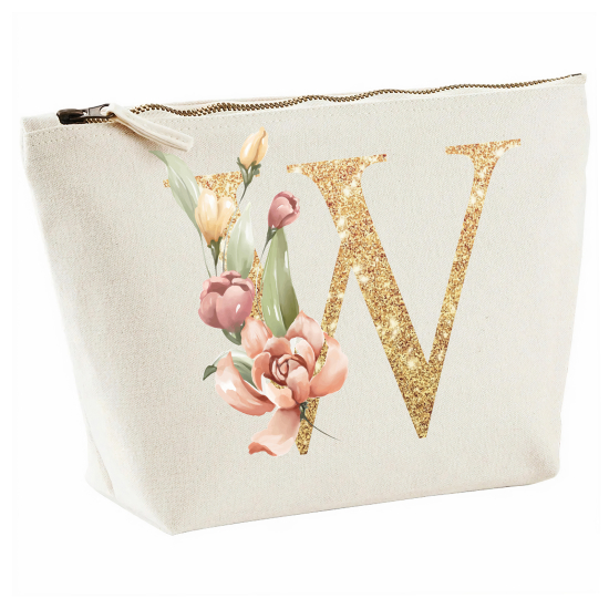 Personalized Monogram Pencil / Pouch - Letter W