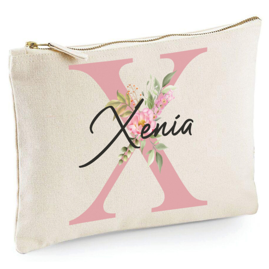 Personalized Monogram Pencil / Pouch - Letter X