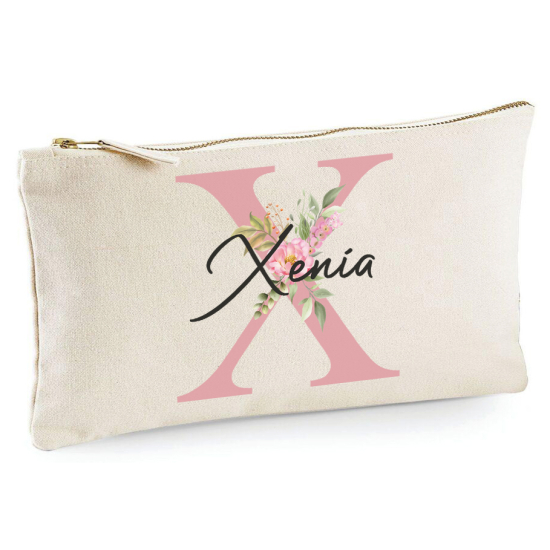 Personalized Monogram Pencil / Pouch - Letter X