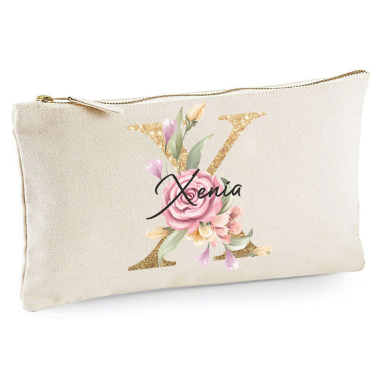 Personalized Monogram Pencil / Pouch - Letter X