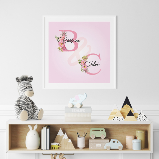 Personalized Monogram Poster - Double Letters