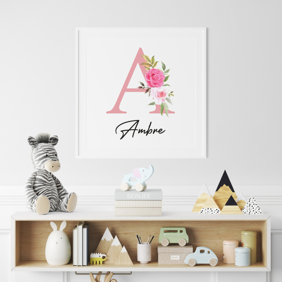 Personalized Monogram Poster - Letter A