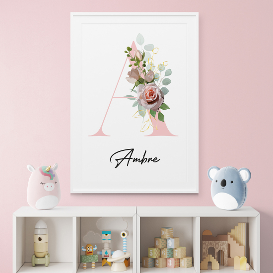 Personalized Monogram Poster - Letter A