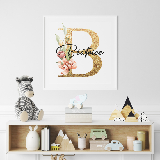 Personalized Monogram Poster - Letter B