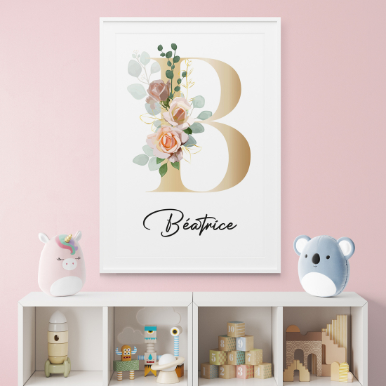 Personalized Monogram Poster - Letter B