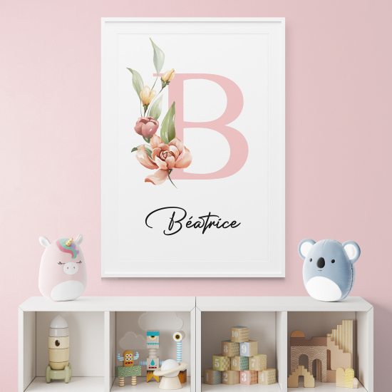 Personalized Monogram Poster - Letter B