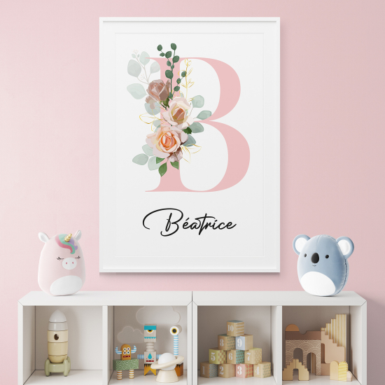 Personalized Monogram Poster - Letter B