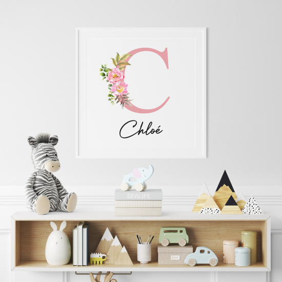 Personalized Monogram Poster - Letter C