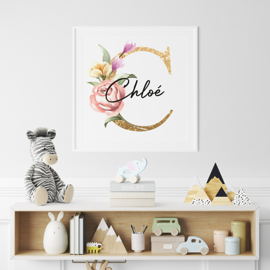 Personalized Monogram Poster - Letter C