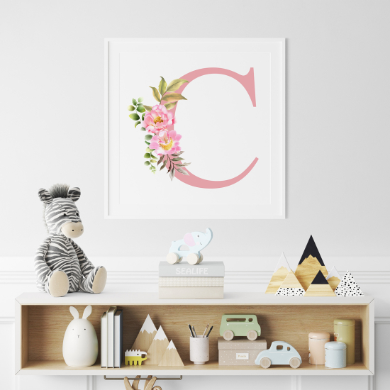 Personalized Monogram Poster - Letter C