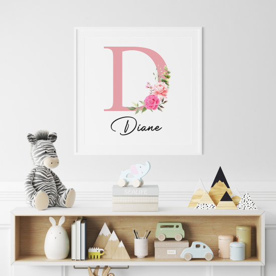 Personalized Monogram Poster - Letter D