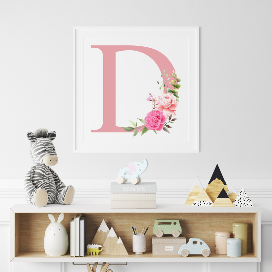 Personalized Monogram Poster - Letter D