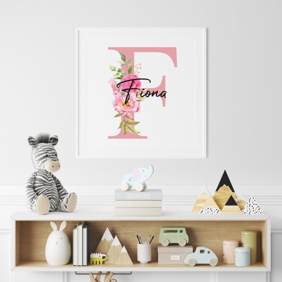 Personalized Monogram Poster - Letter F