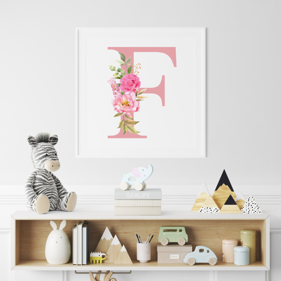 Personalized Monogram Poster - Letter F