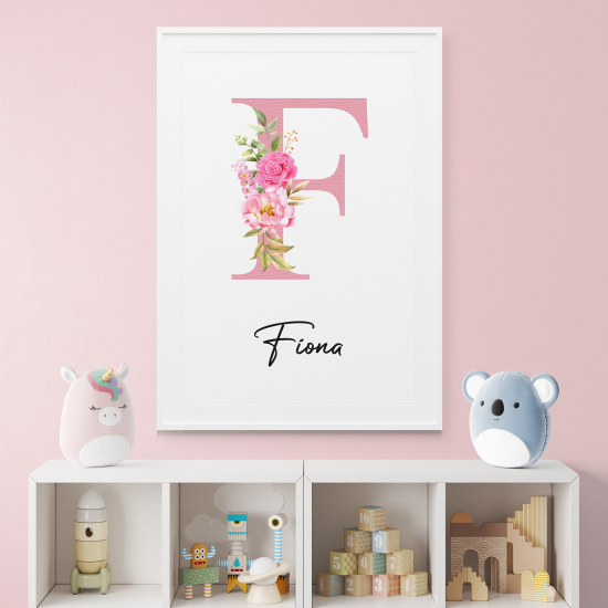 Personalized Monogram Poster - Letter F