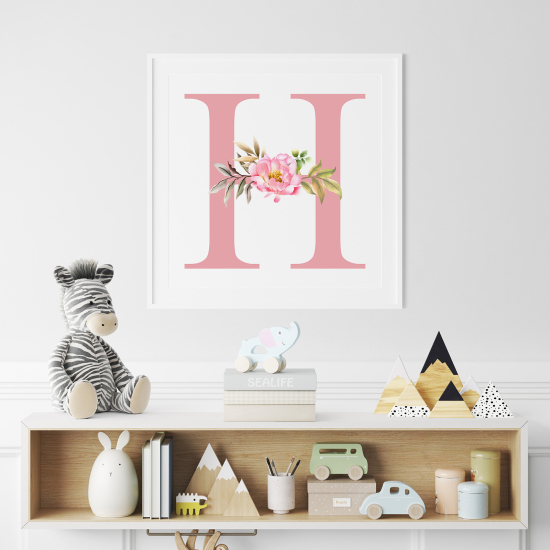 Personalized Monogram Poster - Letter H