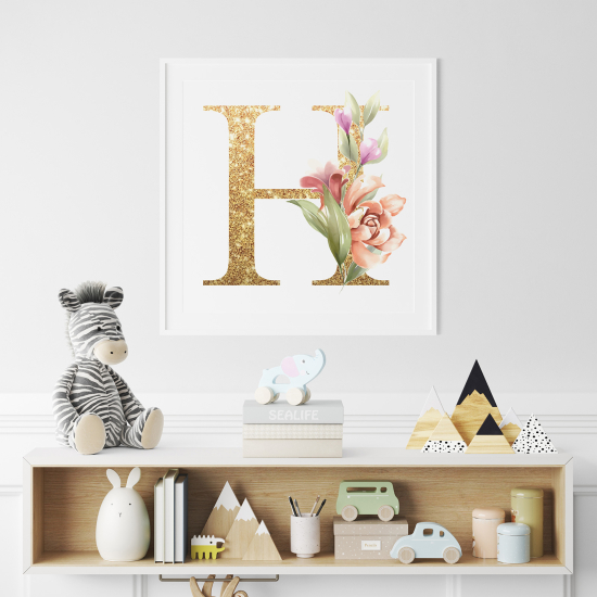 Personalized Monogram Poster - Letter H