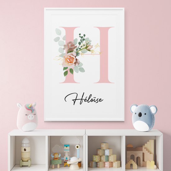 Personalized Monogram Poster - Letter H