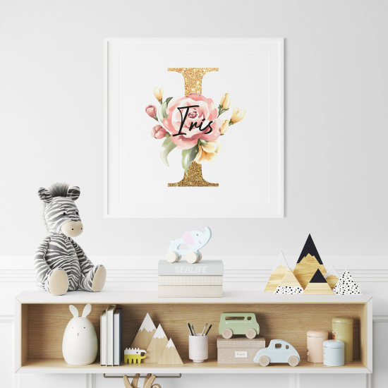 Personalized Monogram Poster - Letter I