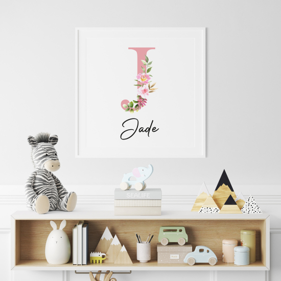 Personalized Monogram Poster - Letter J