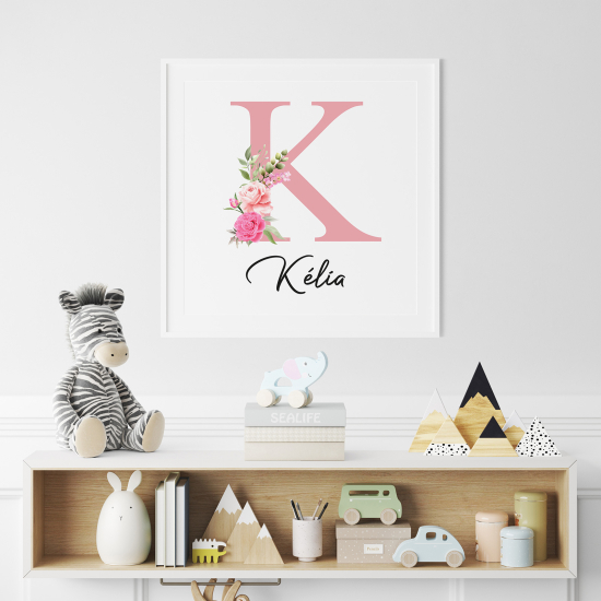 Personalized Monogram Poster - Letter K