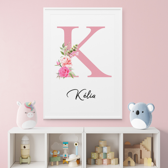 Personalized Monogram Poster - Letter K