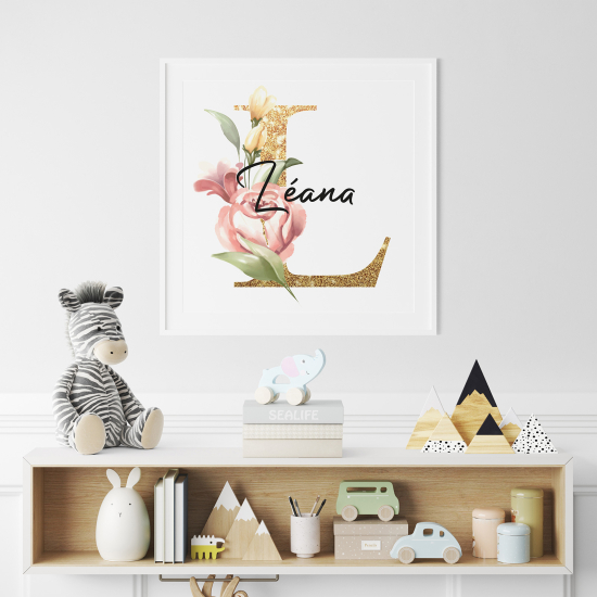 Personalized Monogram Poster - Letter L