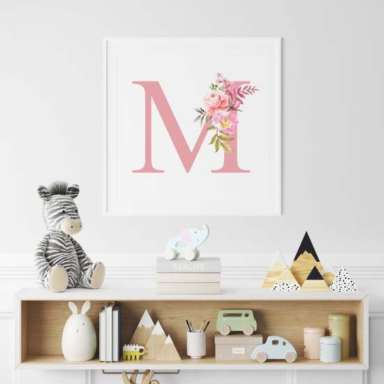 Personalized Monogram Poster - Letter M