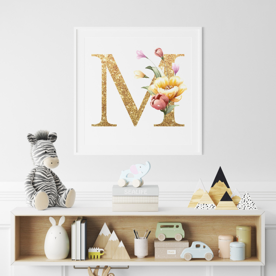 Personalized Monogram Poster - Letter M