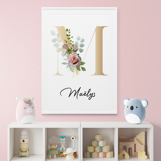 Personalized Monogram Poster - Letter M