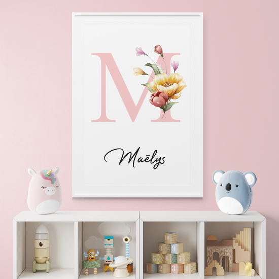 Personalized Monogram Poster - Letter M