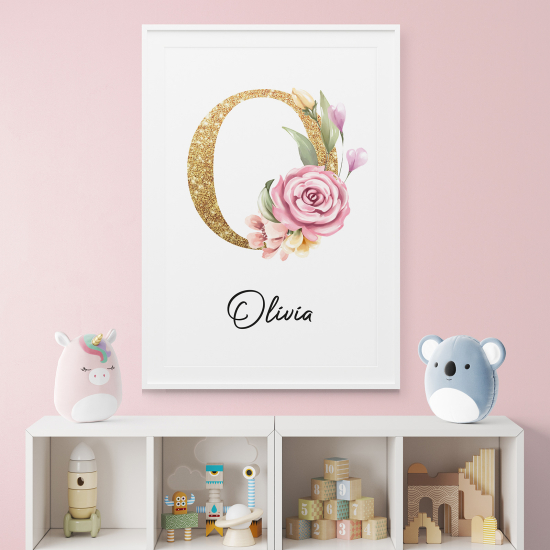 Personalized Monogram Poster - Letter O