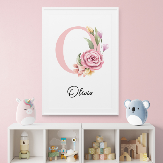 Personalized Monogram Poster - Letter O