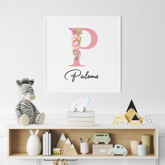 Personalized Monogram Poster - Letter P