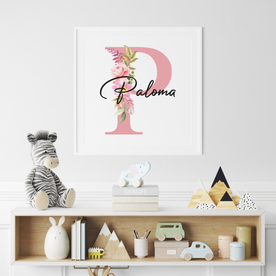 Personalized Monogram Poster - Letter P