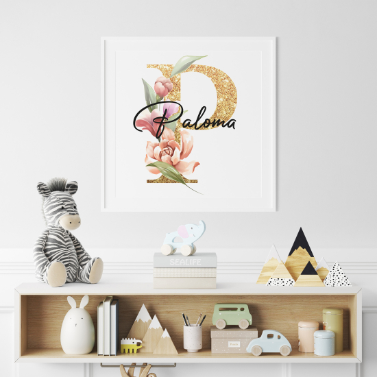 Personalized Monogram Poster - Letter P